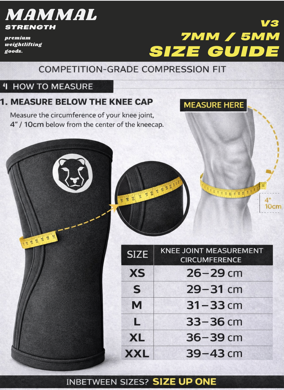 Mammal V3 7mm Straight Cuff Knee Sleeves