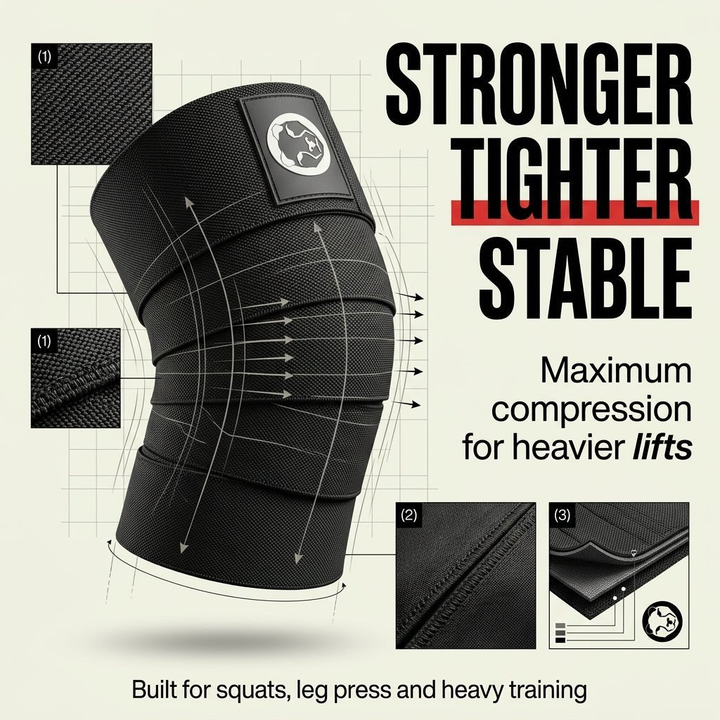 Weightlifting knee wraps for powerlifting squats and maximum joint compression – Mammal Strength