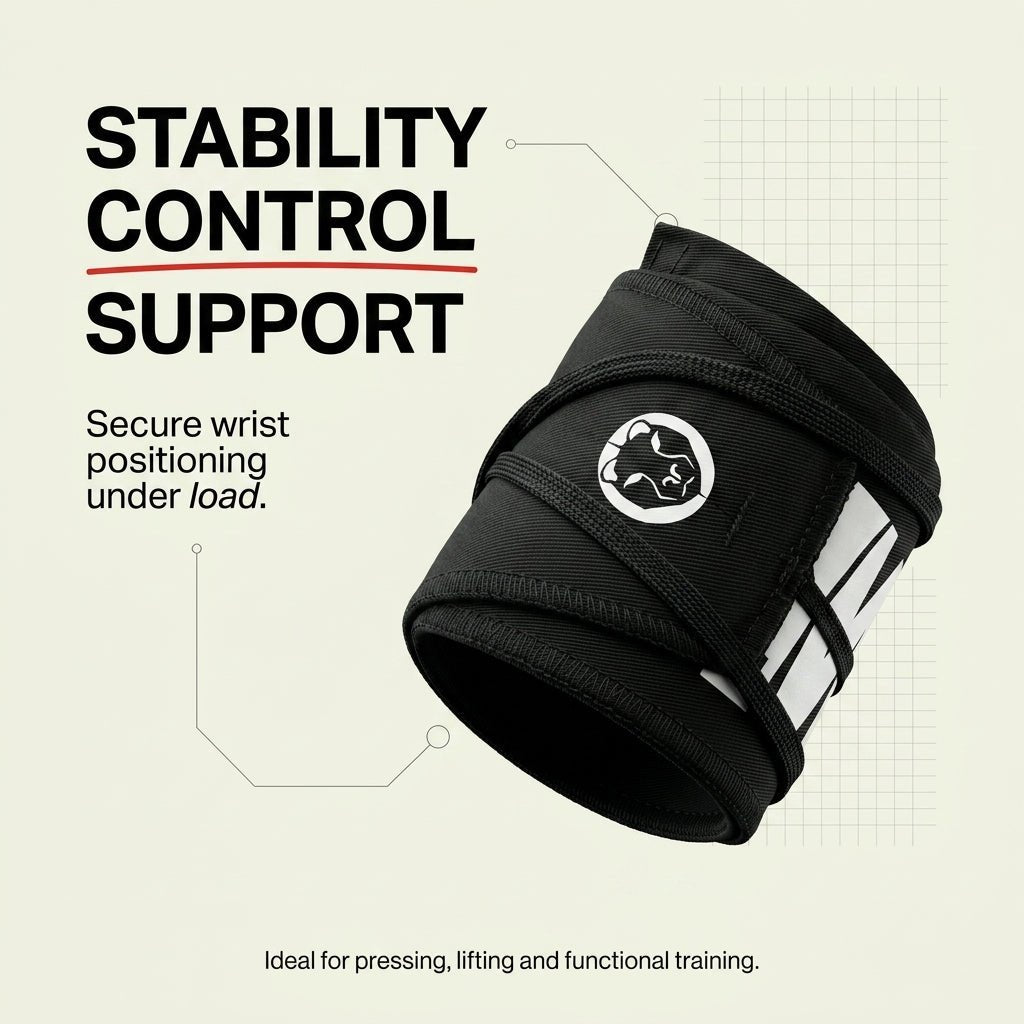 Mammal Tie Wrist Wraps, lifestyle training graphic