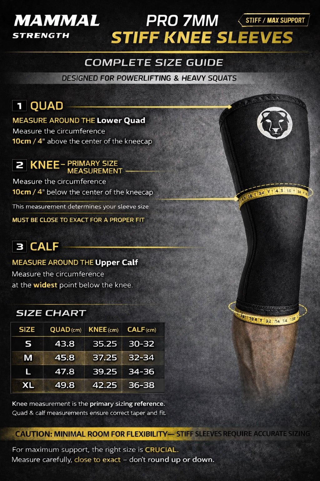Stiff PRO knee sleeves for maximum support in powerlifting and competition squats – Mammal Strength