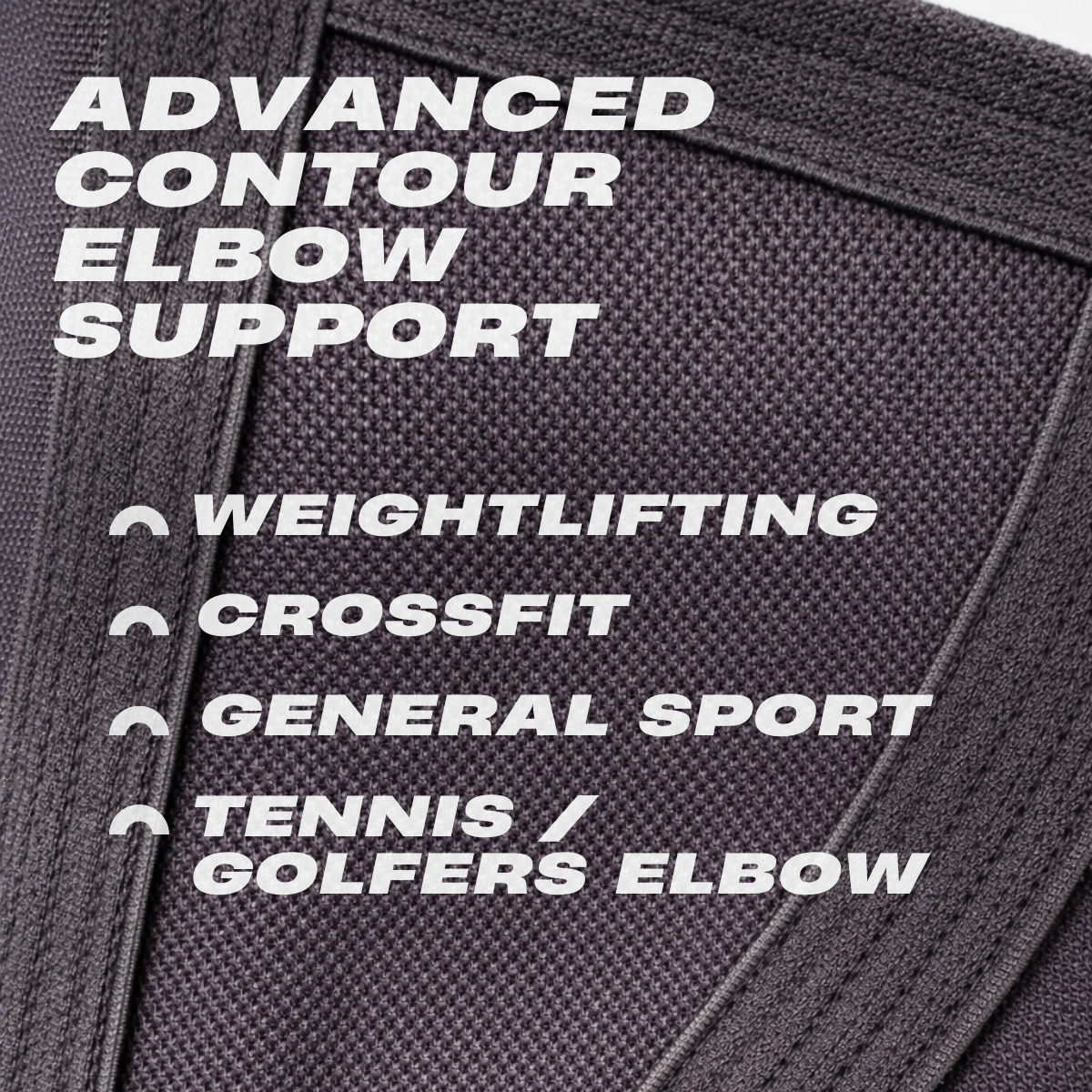 Advanced contour elbow sleeve design on Mammal Strength V3 5mm elbow sleeves, showing shaped neoprene construction for a secure and natural fit