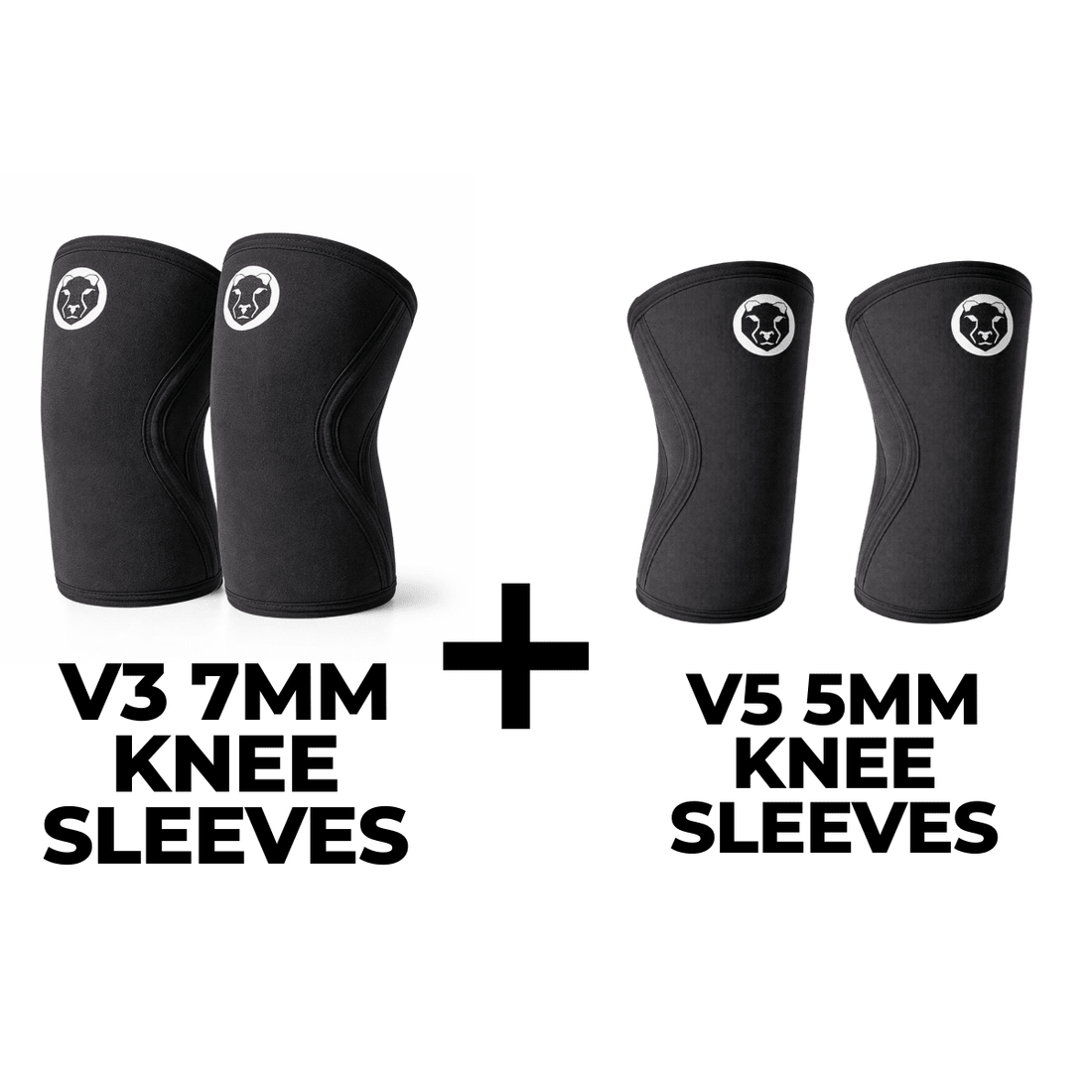 V3 Sleeve Bundle - 7mm Knee Sleeves + 5mm Knee Sleeves - Mammal Strength