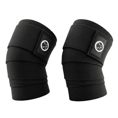 Mammal Strength black knee wraps heavy duty powerlifting knee support wraps pair