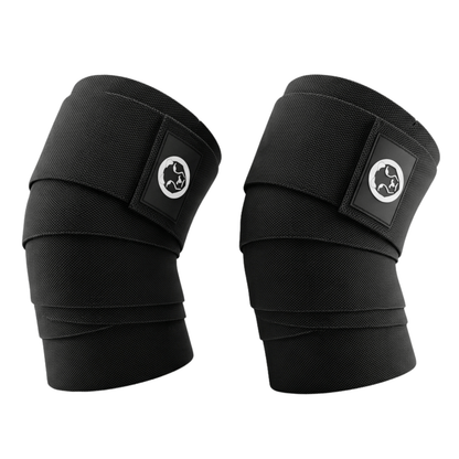 Mammal Strength black knee wraps heavy duty powerlifting knee support wraps pair