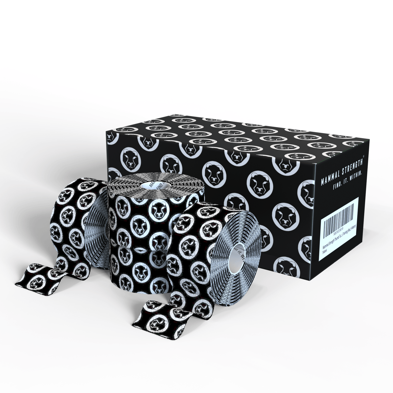 Mammal Tape 2.0 - Black Thumb &amp; Weightlifting Tape - 30ft / 9 - Metre Rolls (4 - Pack) (United States) - Mammal Strength