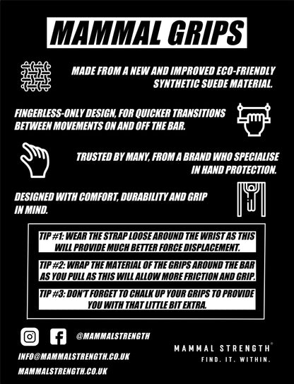 Mammal Grips (THIN) - Gymnastic Hand Grips - Mammal Strength 
