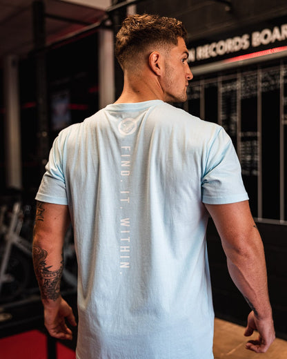 Mammal Strength Blue Block Print Tee - Mammal Strength