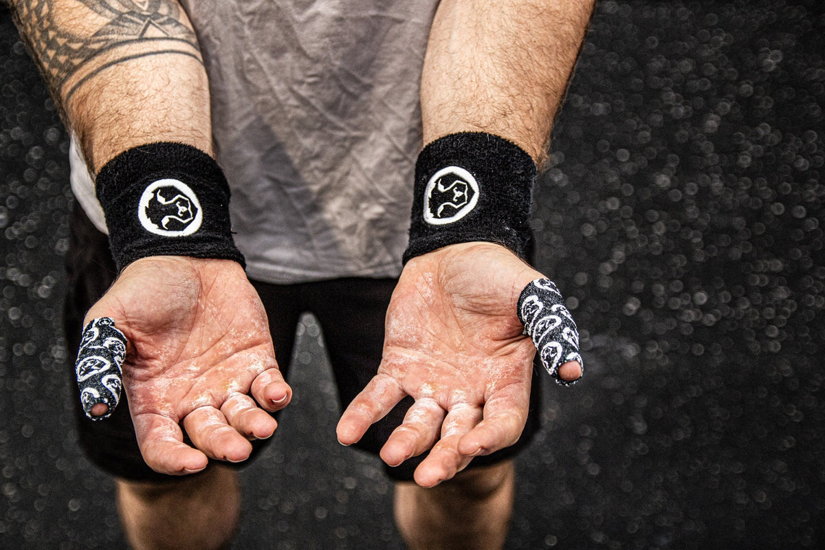 Wrist sweatbands pair for CrossFit and high-intensity training – Mammal Strength