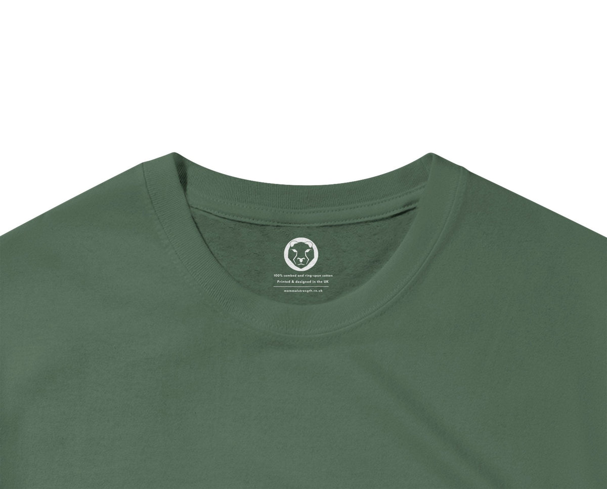 Unisex signature loose-fit training tee for gym and CrossFit – Mammal Strength