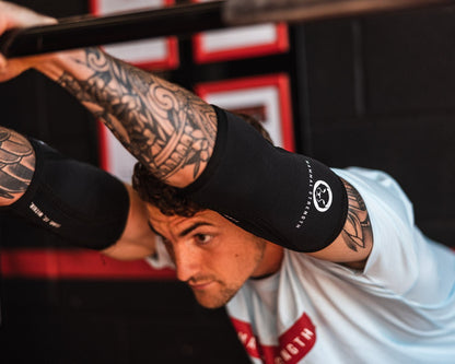 V2 5mm neoprene elbow sleeves for compression support during weightlifting – Mammal Strength