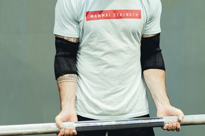 V2 5mm neoprene elbow sleeves for compression support during weightlifting – Mammal Strength